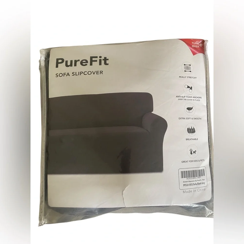 Purefit Sofa Slipcover Loveseat Dark Gray
